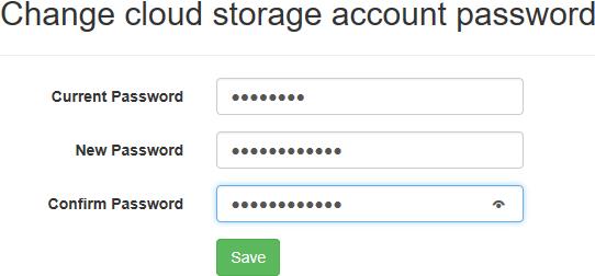 Change Cloud Storage Account Password