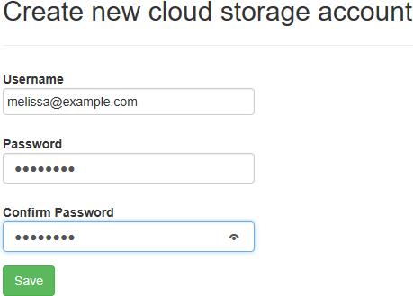 Create Cloud Storage Account without a license key as User