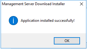 Application Installed Successfully