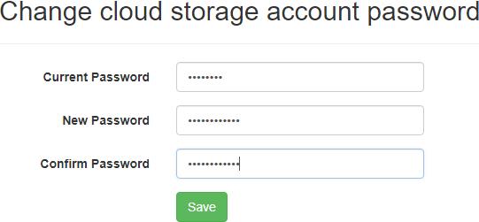 Change Cloud Storage Account Password